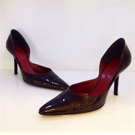 ysl burgundy pumps|Patent leather pumps in burgundy .